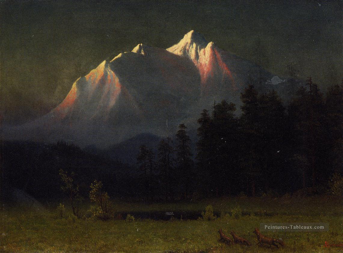 Western Paysage Albert Bierstadt Montagne Peintures à l'huile